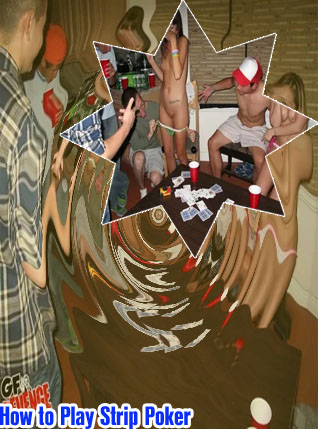 Adults playing strip poker